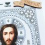 ТБ_А5Р_346 Ісус Христос в сріблі, 11,5х15,3 см. Virena. Набір для вишивки бісером та бусинами на габардині