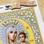ТБ_А5Р_347 Богоматір Іверська в золоті, 11,5х15,3 см. Virena. Набір для вишивки бісером та бусинами на габардині