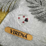 ТБ_ІДН_3Д_104 Virena Набір для вишивки бісером по дереву - Іграшка новорічна-магніт Санта Клаус, 9,5х11х1,2 см