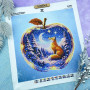 ТБ_КВ_3019 Virena Набір для вишивки бісером - Лисиця в скляному яблуці 29,5x29,5см (габардин)