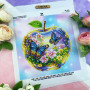 ТБ_КВ_3020 Virena Набір для вишивки бісером - Метелики в скляному яблуці 29,5x29,5см (габардин)