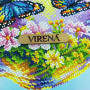 ТБ_КВ_3020 Virena Набір для вишивки бісером - Метелики в скляному яблуці 29,5x29,5см (габардин)