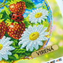 ТБ_КВ_3021 Virena Набір для вишивки бісером - Полуниця в скляному яблуці 29,5x29,5см (габардин)