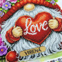 ТБ_КВ_3022 Virena Набір для вишивки бісером - Гном з сердечком 29,5x29,5см (габардин)