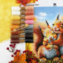 ТБ_КВ_3031 Virena Набір для вишивки бісером - Білки 29,5x29,5см (габардин)