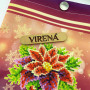 ТБ_Мішечок_211 Virena Набір для вишивки бісером - Мішечок для посівання з різдвяними квітами 16х22,5х2 см (габардин)