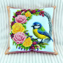 ТБ_НД_248 Virena Набір для вишивки бісером - Наволочка декоративна Віночок з пташкою  31x31 см (схема на габардині)
