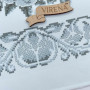 ТБ_РВМ_046 Virena Набір для вишивки бісером - Рушник весільний малий срібні троянди 20x140 см (габардин)