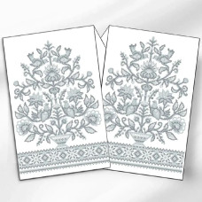 ТБ_РВВ_078 Virena Набір для вишивки бісером - Весільний рушник великий в сріблі, 35x190 см (габардин) ТБ_РВВ_078 Virena Набір для вишивки бісером - Весільний рушник великий в сріблі, 35x190 см (габардин)