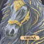 ТБ_Шоппер_653 Virena Набір для вишивки бісером - Сумка-шопер Чорний кінь 38х42 см (сумочна тканина)