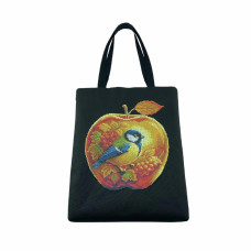 ТБ_Шоппер_740 Virena Набір для вишивки бісером - Сумка-шоппер Пташка в скляному яблуці 32,5x39 см (сумочна тканина)