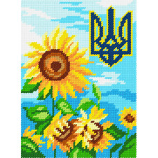 TD29 Соняшники, 22х30 см. Quick Tapestry. Набір для вишивки пряжею гобеленовим стібком по канві з малюнком