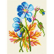 TD59 Quick Tapestry Набір для вишивки гобеленом - Лугова герань 22х30 см (схема на канві)