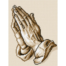 TH90 Руки в молитві, А. Дюрер. Quick Tapestry. Набір для вишивки пряжею гобеленовим стібком по канві з малюнком