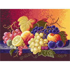 TJ21 Quick Tapestry Набір для вишивки друкованим гобеленом - Натюрморт Фрукти 36x57см (схема на страміні) TJ21 Quick Tapestry Набір для вишивки друкованим гобеленом - Натюрморт Фрукти 36x57см (схема на страміні)