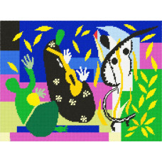 TJ36 Quick Tapestry Набір для вишивки друкованим гобеленом - Скорбота короля ©А. Матісс 36x57см (схема на страміні) TJ36 Quick Tapestry Набір для вишивки друкованим гобеленом - Скорбота короля ©А. Матісс 36x57см (схема на страміні)