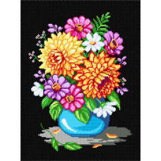 TJ37 Quick Tapestry Набір для вишивки друкованим гобеленом - Букет жоржин 36x57см (схема на страміні) TJ37 Quick Tapestry Набір для вишивки друкованим гобеленом - Букет жоржин 36x57см (схема на страміні)