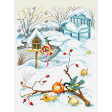 TJ38 Quick Tapestry Набір для вишивки друкованим гобеленом - Яблука на снігу 36x57см (схема на страміні) TJ38 Quick Tapestry Набір для вишивки друкованим гобеленом - Яблука на снігу 36x57см (схема на страміні)