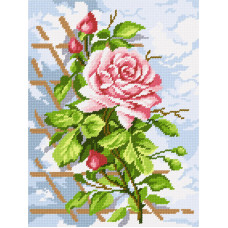 TL21 Троянда, 36х47 см. Quick Tapestry. Набір для вишивки пряжею гобеленовим стібком по канві з малюнком
