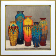 ТН-1431 ВДВ Набір для вишивки бісером - Симфонія кераміки. Вази, 40x40 см (сатин) ТН-1431 ВДВ Набір для вишивки бісером - Симфонія кераміки. Вази, 40x40 см (сатин)