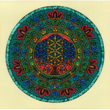 ТН-1433 VDV Набір для вишивки бісером - Мандала Лотос - сила відродження 20x20 см (сатин)