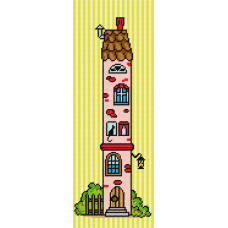 TS78 Quick Tapestry Набір для вишивки гобеленом - Рожевий будиночок 22x62 см, страмін (схема на канві)