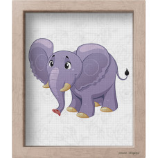 ВА 6050 Фіолетовий слон. Повна Скриня. Набір для вишивки хрестом незліченною(Знятий з виробництва)