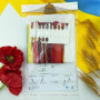 VD_SA_001 Voloshka Набір для вишивки рахунковим хрестиком - Квіткове серце 24x21 см, на Aida 16 (канва з фоном)