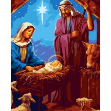 VG012 Strateg Картина за номерами - Свята ніч 40x50 см (Стратег)