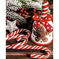 VG015 Strateg Картина за номерами - Різдвяний дзвіночок 40x50 см (Стратег)