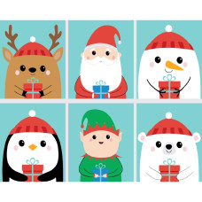 VG017 Strateg Картина за номерами - Різдвяна компанія 40x50 см (Стратег) VG017 Strateg Картина за номерами - Різдвяна компанія 40x50 см (Стратег)