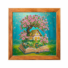 VMC_1013_R Voloshka Набір для вишивки рахунковим хрестиком - Весняна хатинка 20x25см, Рівномірка 32 ct