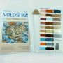 VMC_1019_R Voloshka Набір для вишивки рахунковим хрестиком - Кошеня 26,5x29,5 см, рівномірка 32 ct (канва з фоном)