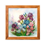 VMC_1027_R Voloshka Набір для вишивки рахунковим хрестиком - Іриси 33x33 см, рівномірка 32 ct (канва з фоном)