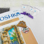 VMC_1049_Print_A Voloshka Набір для вишивки рахунковим хрестиком - Лавандова мініатюра 8,5x14 см, Aida 16 (канва з фоном)