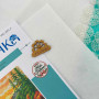 VMC_1051_Print_R Voloshka Набір для вишивки рахунковим хрестиком - Скелі над озером 8,6x10,5 см, рівномірка 32 ct (канва з фоном)