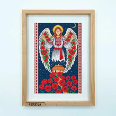 VMC_202514_MV Voloshka Набір для вишивки рахунковим хрестиком - Янгол охоронець 21x31см,  Aida 16 (канва з фоном)