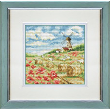VN-268 Olanta Набір для вишивки рахунковим хрестиком - Літо в селі 13x13 см, Aida 16