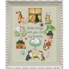 VN-274 Olanta Набір для вишивки рахунковим хрестиком - Улюбленці 28x35 см, Aida 16