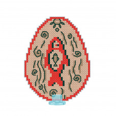VPF_007 Великоднє яйце 6,6х8,4 см. Voloshka. Набір для вишивки хрестиком на пластиковій канві