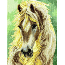 ВТ-263 Crystal Art. Набір для вишивки рахунковим хрестиком - Златогривий. 26,5x34 см, Aida 14
