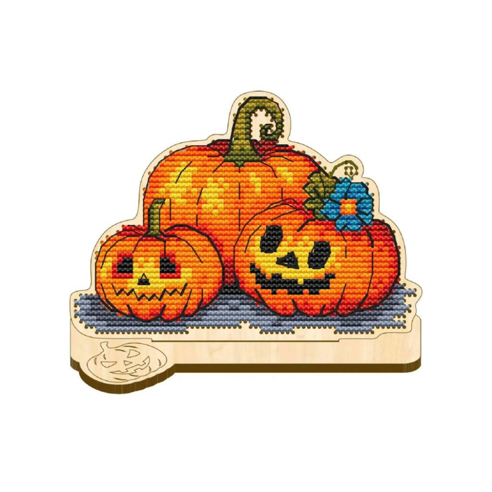 VW_011 Voloshka Набір для вишивки рахунковим хрестиком по дереву - Іграшка Гарбузи Хелловін 11,6x8 см VW_011 Voloshka Набір для вишивки рахунковим хрестиком по дереву - Іграшка Гарбузи Хелловін 11,6x8 см