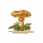 VW_017 Voloshka Набір для вишивки рахунковим хрестиком по дереву - Гриб лисичка, 17x18 см