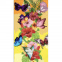 WW235 Барвисті квіти та метелики, 50х25 см. Strateg. Картина за номерами (Стратег)