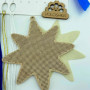 YuMI_003W Voloshka Набір для вишивки хрестом та бісером по дереву YuMI - Іграшка Різдв'яна зірка 12x12 см