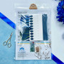 YuMI_008 Voloshka Набір для вишивки хрестом та бісером YuMI - Волошки 12,7x12,7 см, Aida 14 ct пластикова