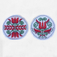 YuMI_045 Voloshka Набір для вишивки хрестом та бісером YuMI - Фігурка Вогнецвіт 9,3х9,3 см, Aida 14 ct пластикова