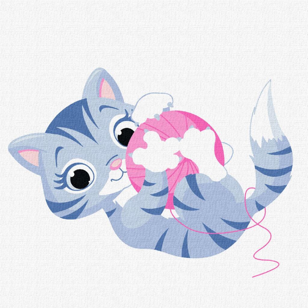 котёнок и клубок. кошка клипарт на прозрачном фоне. изображение кошки для детей. котёнок-ребёнок. котенок играющий с клубком.