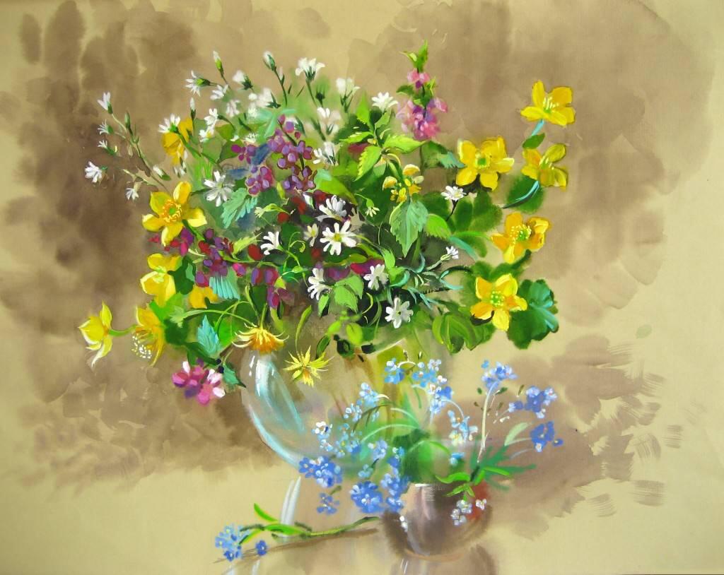 Цветы картины Натальи Аникиной Закревской